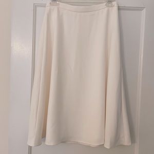 J. Crew White Crepe Skirt